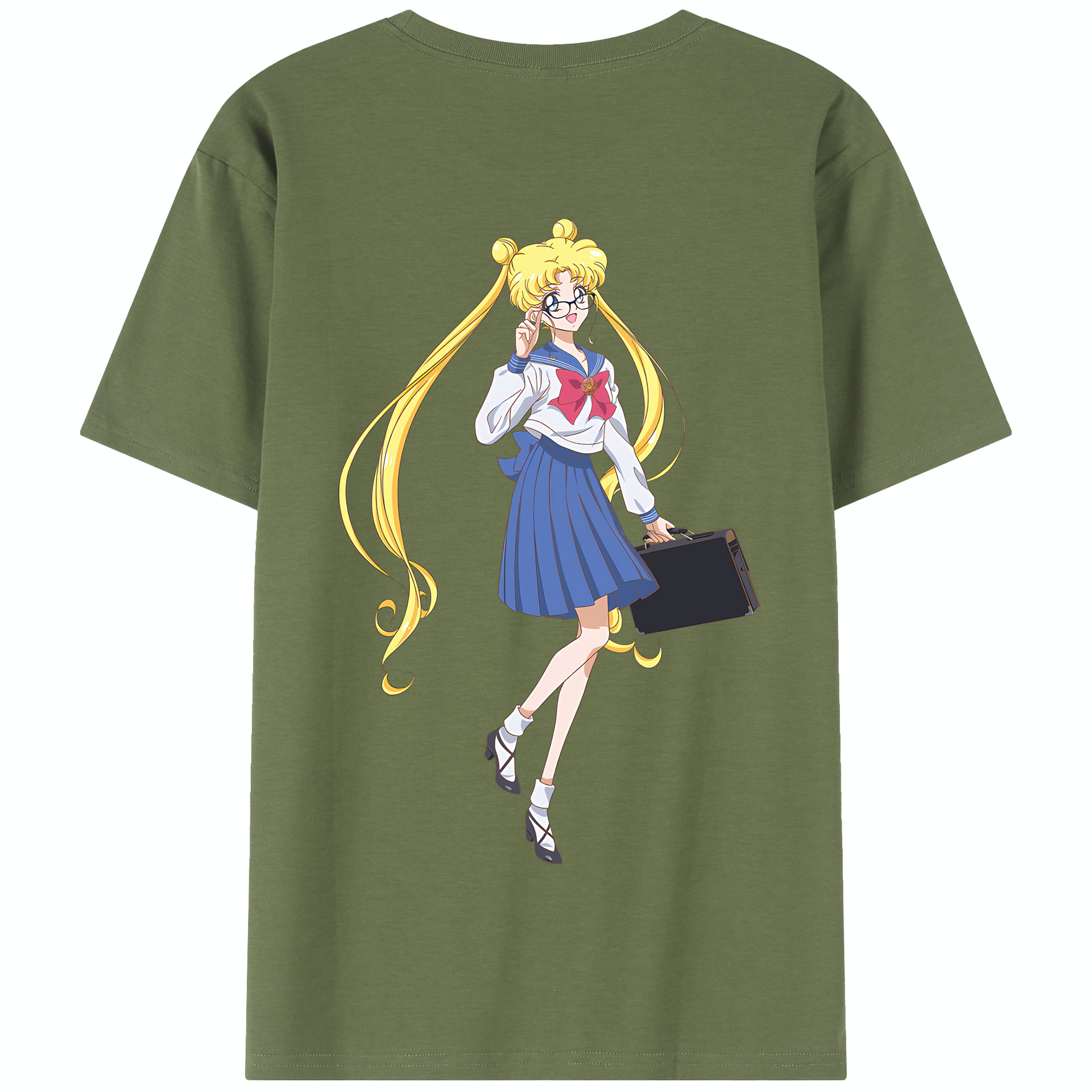 （画像用） 美少女戦士セーラームーン 愛野 美奈子 あいの みなこ Sailor Moon Aino Minako 綿100％半袖Tシャツ（背面プリント）